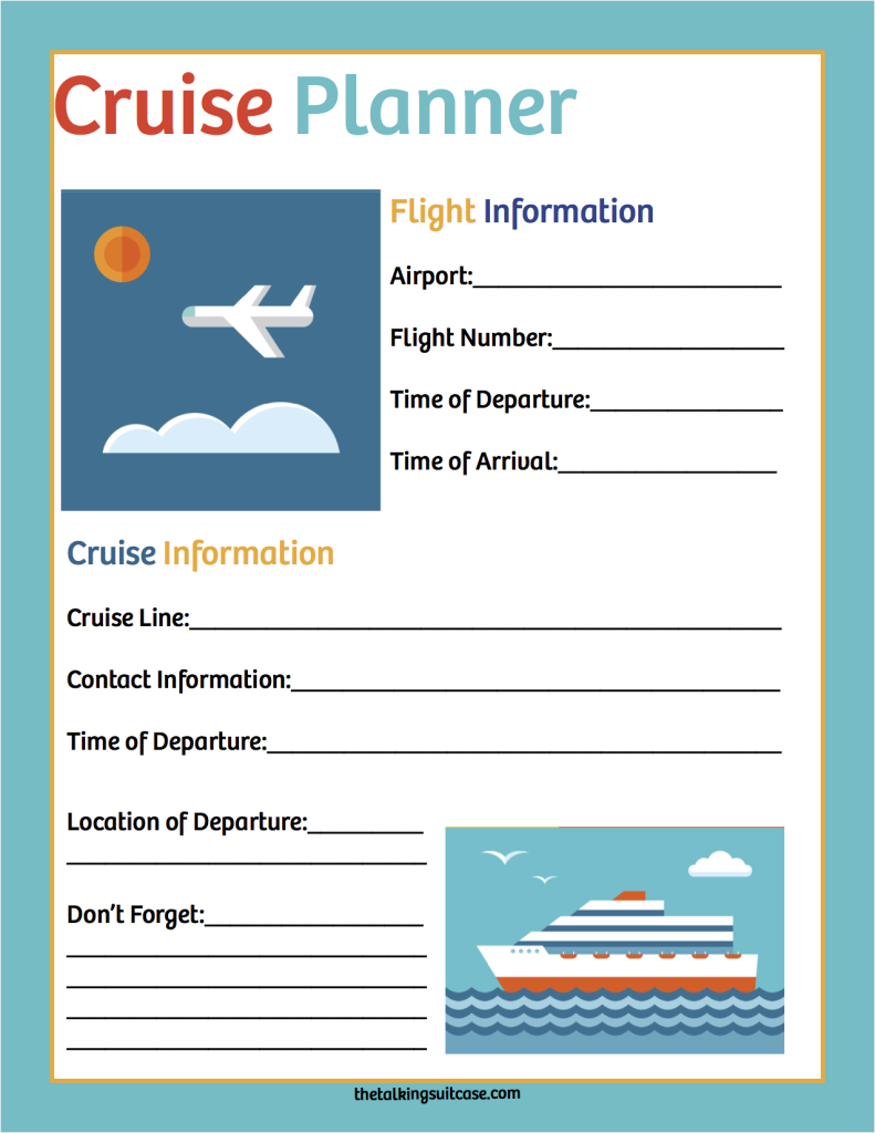 Free Printable Cruise Planner