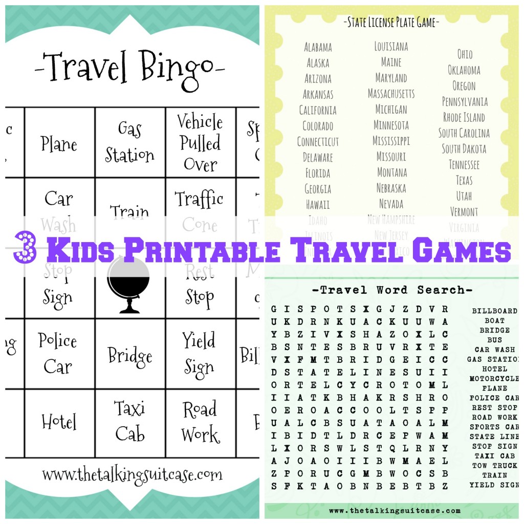 Kids Printable Travel Games Collage