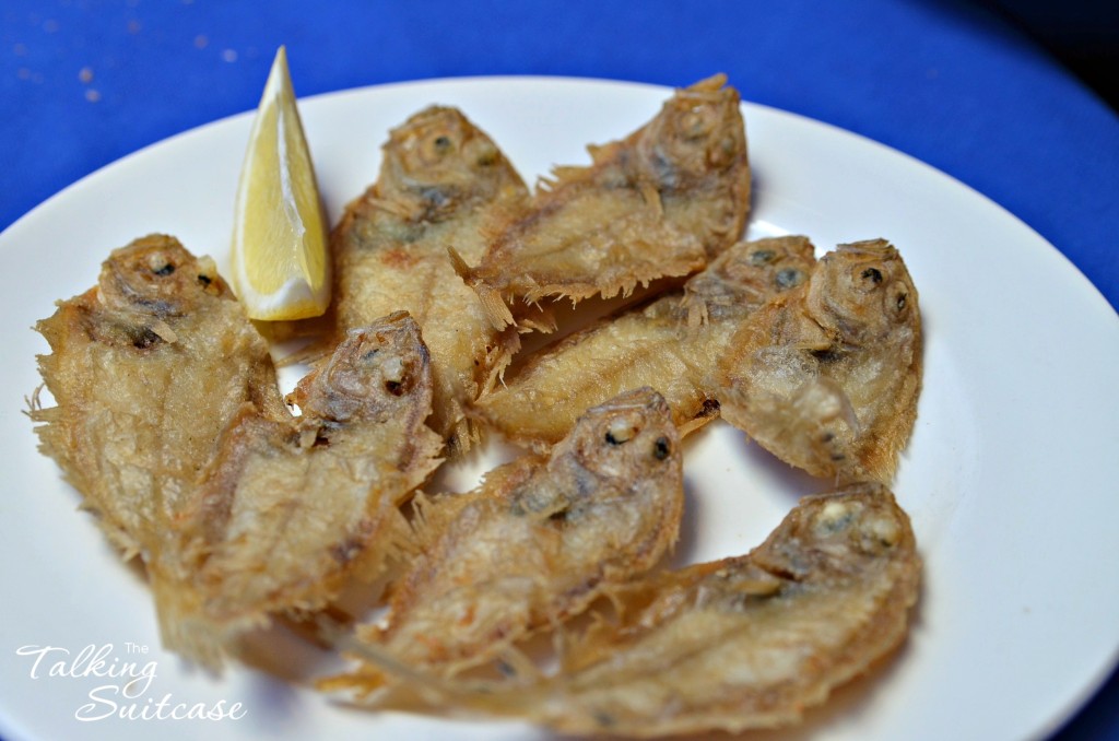 Fried fish at Can Segura Hotel Restaurant