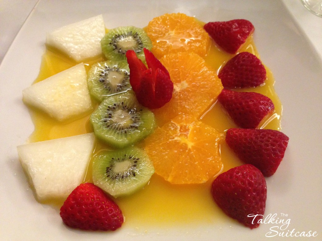Fruit plate at Restaurant Feliu
