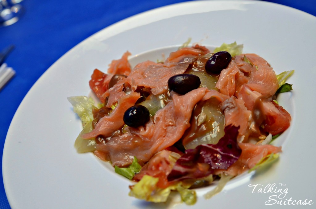 Salmon Salad at Can Segura Hotel Restaurant
