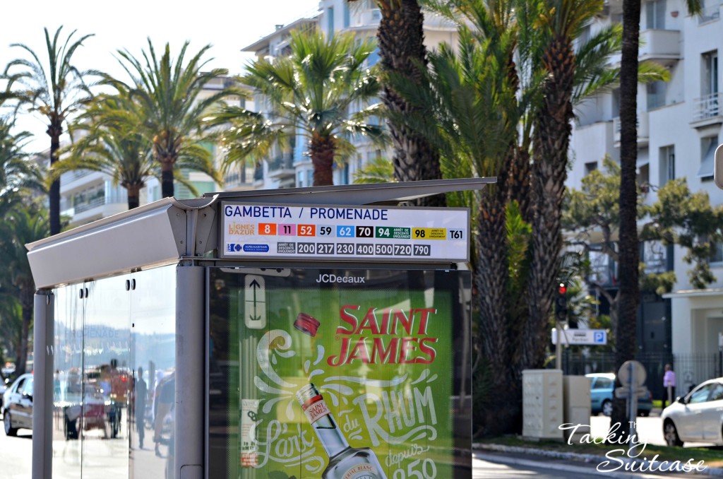 Bus stop in France
