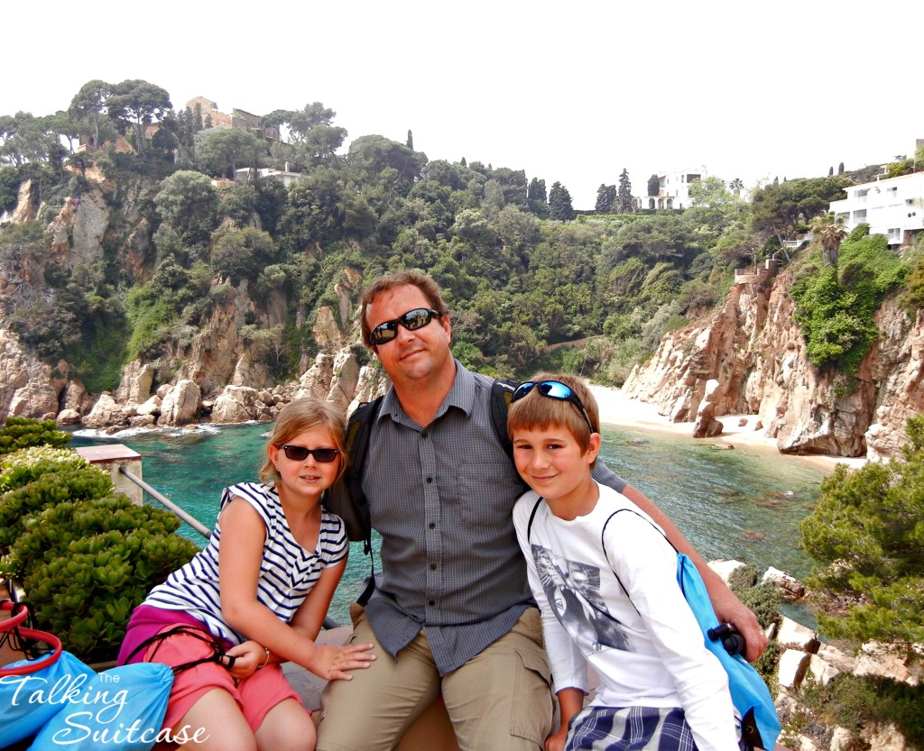 Dad & Kids at Marimurtra Botanical Garden