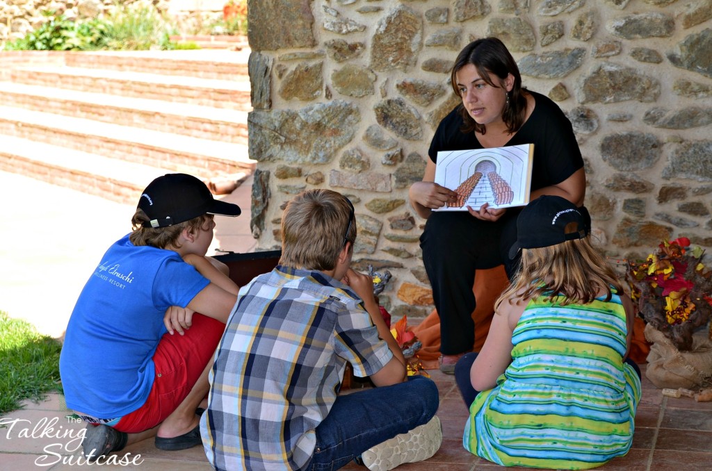 Kids Learning about wine at Mas Ponsjoan