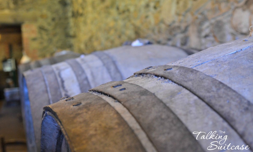 Wine barrels at Mas Ponsjoan Winery