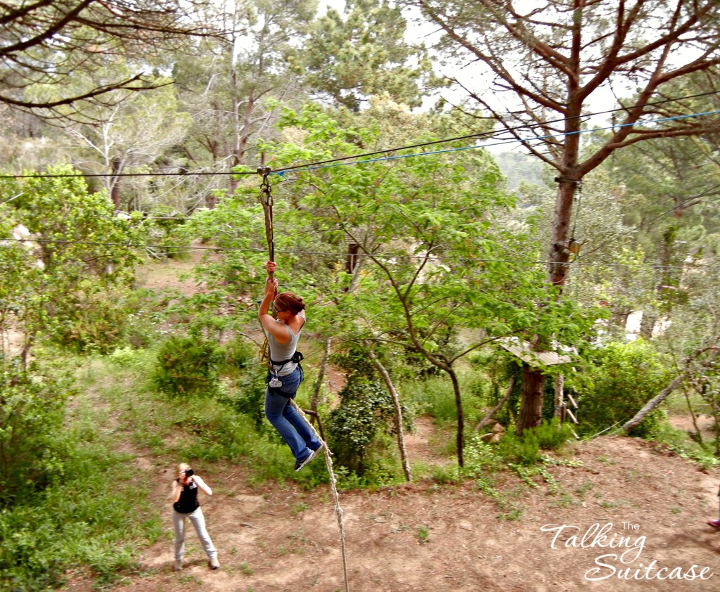 Ziplining at Parc Aventura