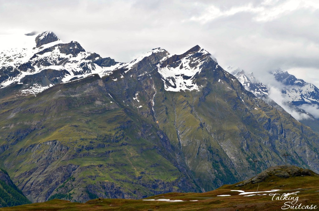 Beautiful mountain views as we head back down the mountain on the Gornergrat rack railway