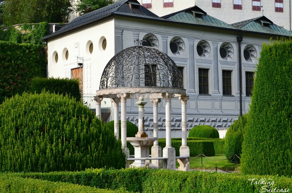 Gazebo in the gardens of Renaissance Chateau