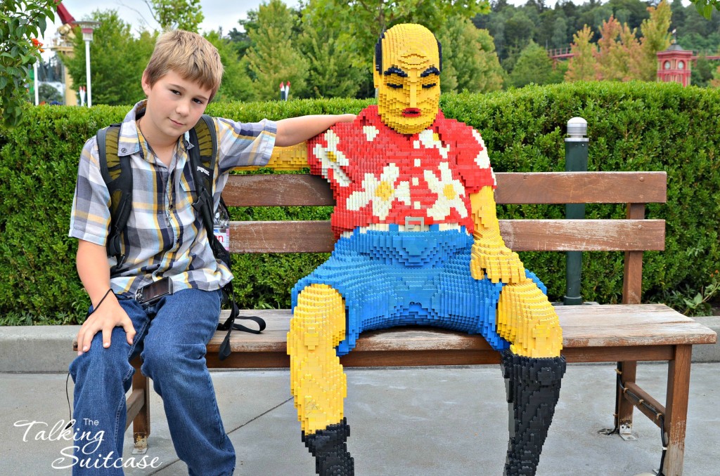 Just hanging out on a bench with my new LEGO friend