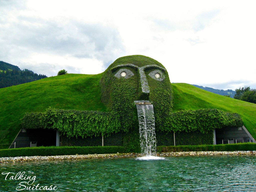 The Giant at Swarovski Crystal Worlds. Walk behind the waterfall to enter the Chamber