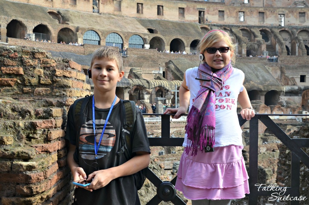 Kids at the Roman Colosseum