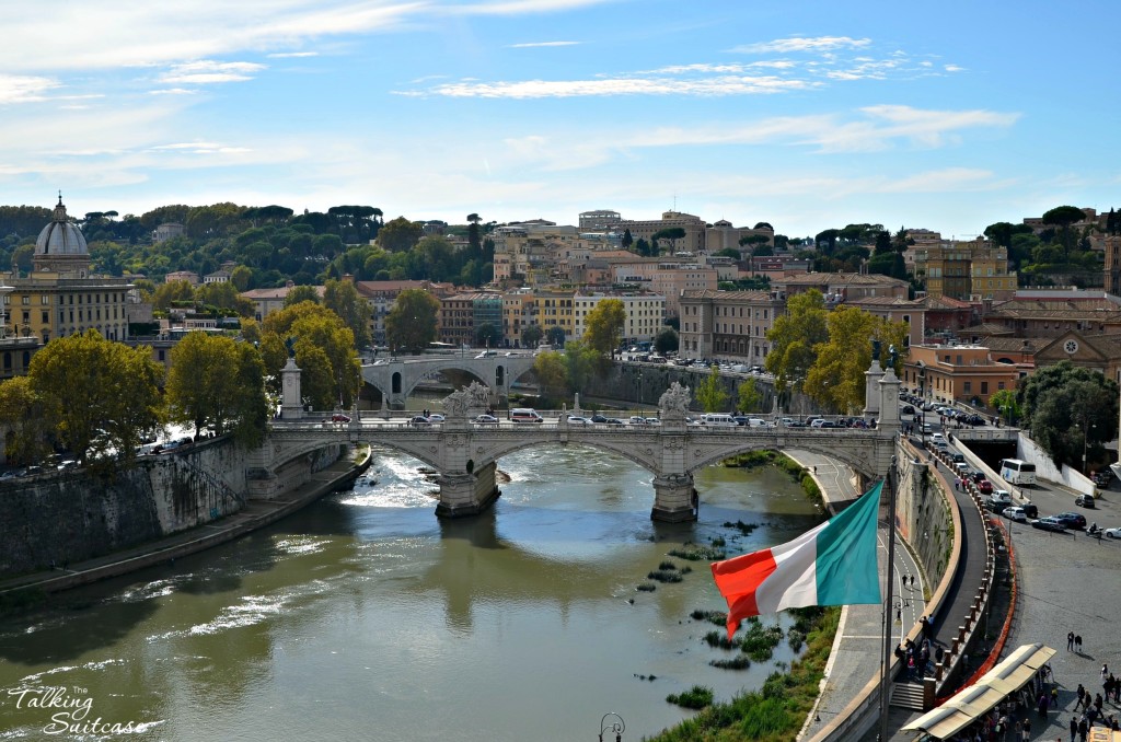 View of the Tiber river from the top of Castel Sant'Angelo