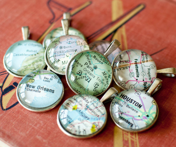 Custom Map Necklace