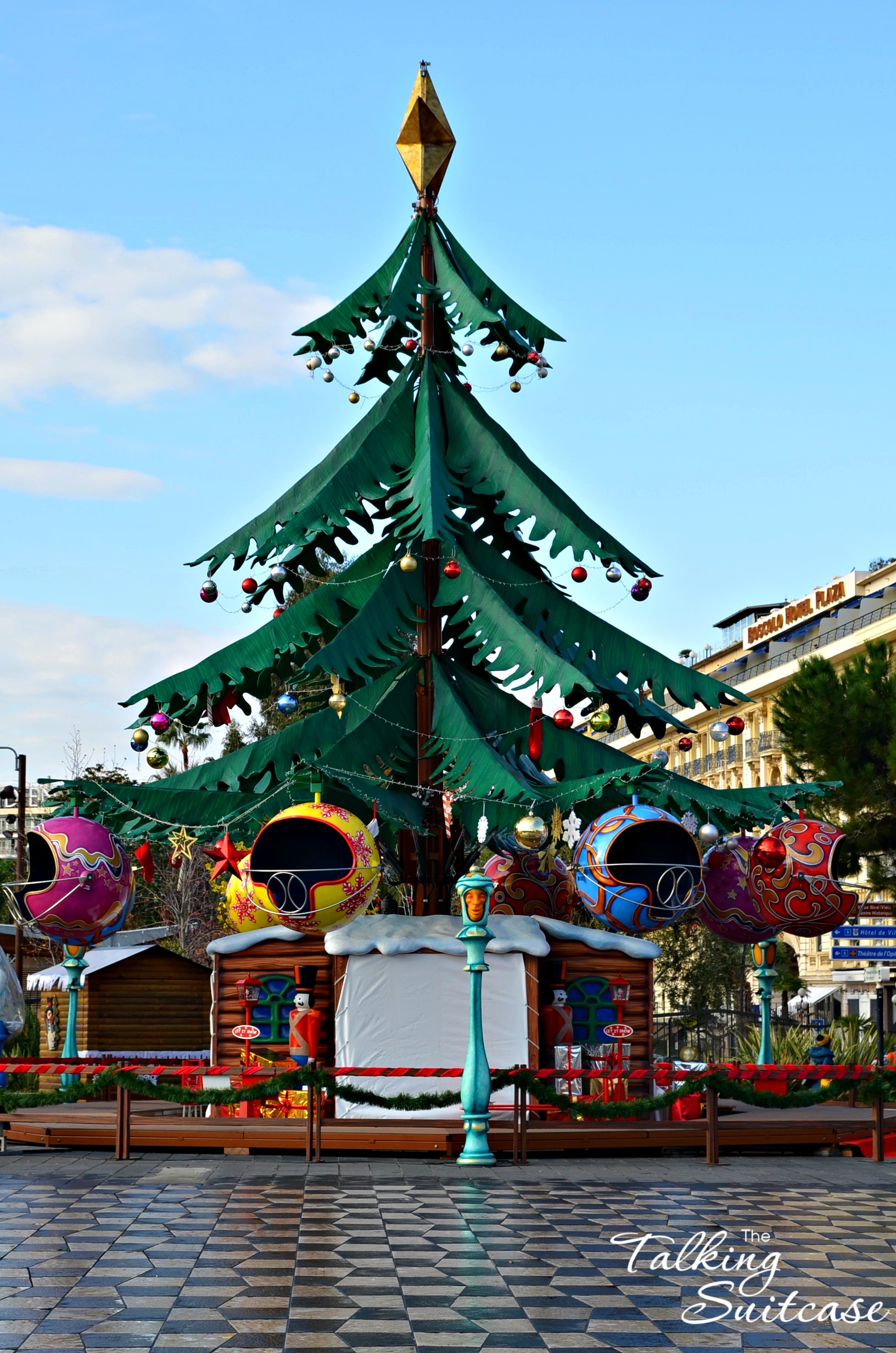 Christmas Tree Bucket Ride At The Christmas Market In Nice