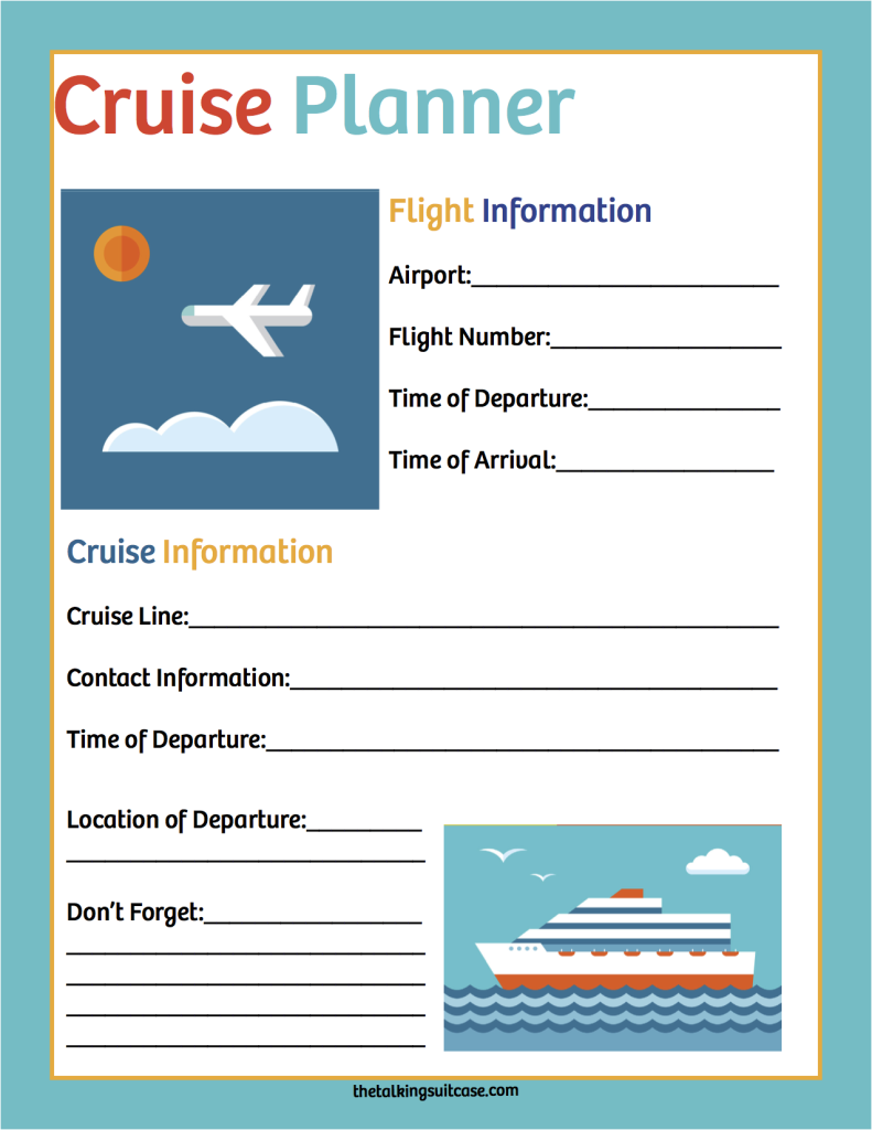 Cruise Planner with cruise and flight information