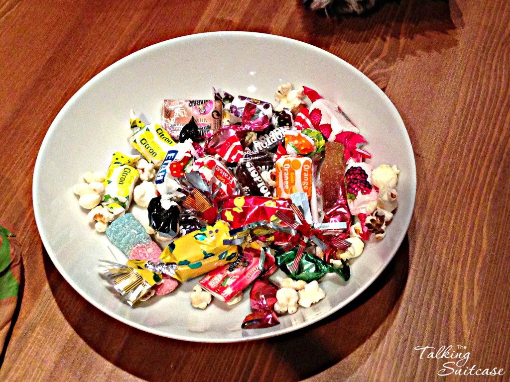 A look at the Halloween candy in France - yep there is popcorn in there.