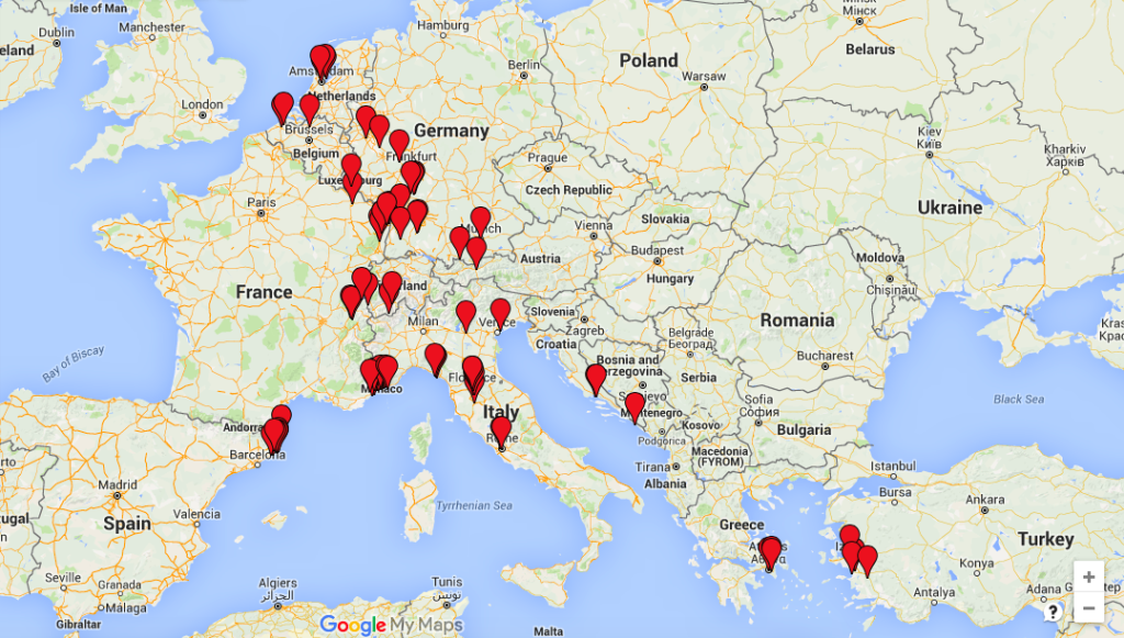 Map of 2015 Travels