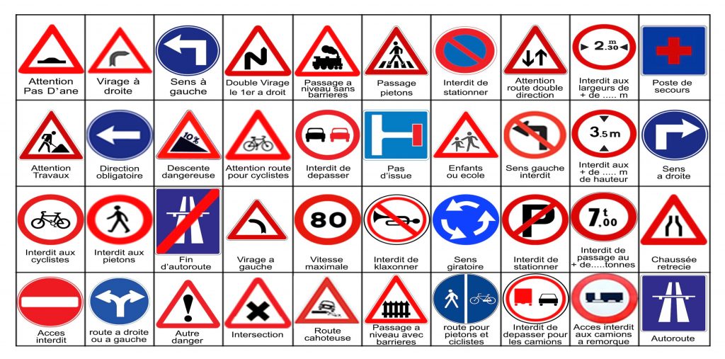 Stop and go signs -  France